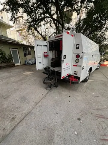 Magnet Plumbing service vehicle on-site for Grease Trap Cleaning in Belair Woods